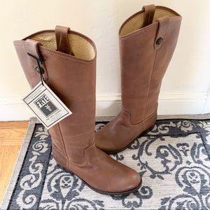Newer melissa button tall brown boots